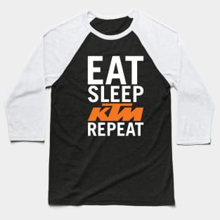 Eat Sleep KTM Repeat Front + Back print Baseball T-Shirt